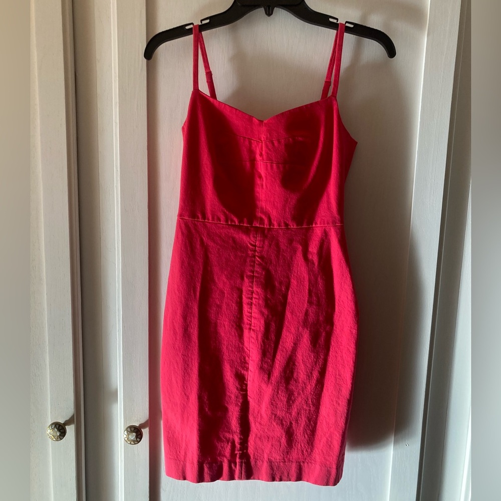 Banana Republic Strapless Hot Pink Mini Dress